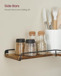 VASAGLE Set de 2 rafturi plutitoare de colt in forma de L, stil industrial, 40x29x14cm, maro rustic și negru