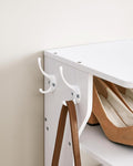 VASAGLE Raft de pantofi, pentru spatii inguste, 6 nivele, 30x26x110 cm, alb