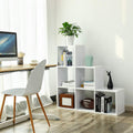 VASAGLE Biblioteca cu 6 compartimente, unitate de depozitare pentru decoratiuni, din lemn, 29x98x98cm, alb
