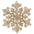 Decoratiune brad fulg de zapada, set 8 bucati, 8cm, auriu