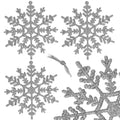Decoratiune brad fulg de zapada, set 3 bucati, 12cm, argintiu