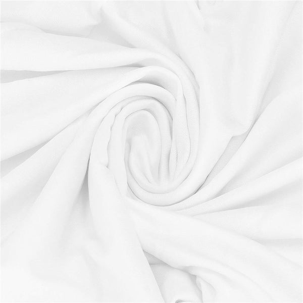 Set 4 huse pentru scaune de evenimente, marime universala, poliester si spandex, alb