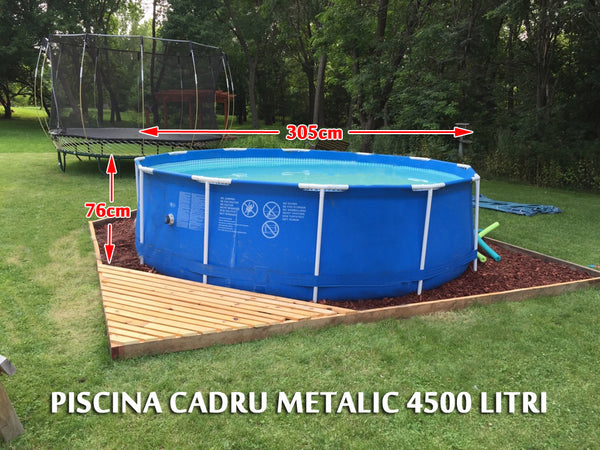 Piscina cadru metalic Intex, 305x76 cm, 4500 litri, rotunda