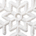 Decoratiune brad fulg de zapada, set 3 bucati, 8cm, alb