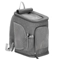 Rucsac transport animale talie mica-medie, maxim 12 kg, buzunare laterale, 39x28x27 cm, gri