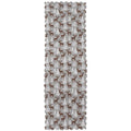 Fata de masa pentru decor, cu motive de Craciun, din stofa, 35x186cm, gri