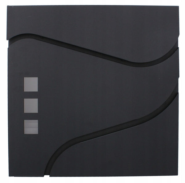 Cutie postala de exterior, pentru gard sau perete, din otel zincat, cu incuietoare, 37x11x37cm, gri inchis