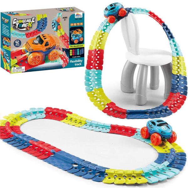 Circuit masinute Changeable Track, cu 92 de piese, pista configurabila