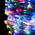 Instalatie lumina decorativa cu 300 LED-uri, 30m, pentru interior/exterior, iluminare multicolor