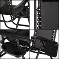 Sezlong scaun pliant plaja sau gradina, Siesta, gravitatie zero, cu tetiera, 175x67x110 cm, negru