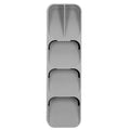 Organizator tacamuri sertar, 5 compartimente, 40x11x5,5cm, gri