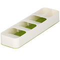 Organizator tacamuri sertar, 5 compartimente, 40x11x5,5cm, alb