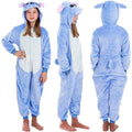 Pijama tip salopeta pentru copii, model stitch, marime 130-140cm
