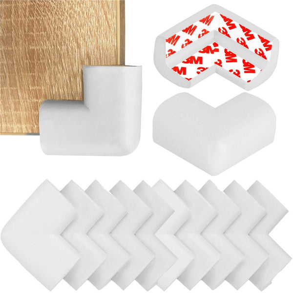 Set 10 protectii colturi pentru siguranta copii, 60x35mm, spuma EPE, gri