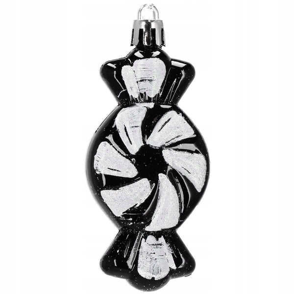Set globuri si decoratiuni de Craciun, 77 piese, diverse dimensiuni, negru