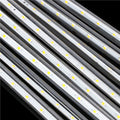 (DL) Instalatie de Craciun, 8 tuburi, 30cm, 144 LED, ploaie de meteoriti, alb