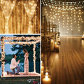 Ghirlanda luminoasa tip perdea 300 LED-uri, 3x3m, pentru interior, alimentare USB, alb cald (galben)