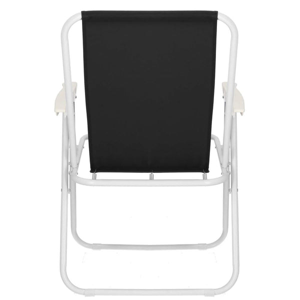 Scaun de plaja Sersimo, pliabil, 100kg, 52x73cm, negru alb