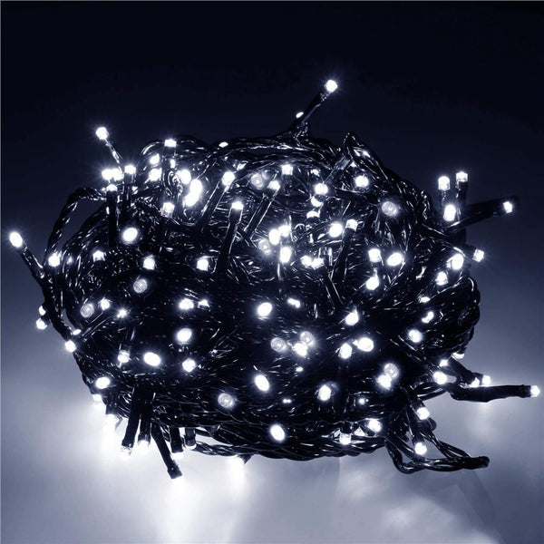 Instalatie lumini pentru bradul de Craciun, 19,5 metri, 300 LED-uri, alb