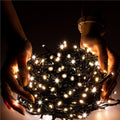 Ghirlanda luminoasa tip perdea Premium 500 LED-uri, 22,5m, 30Wati, interior/exterior, cu flash, alb cald (galben)