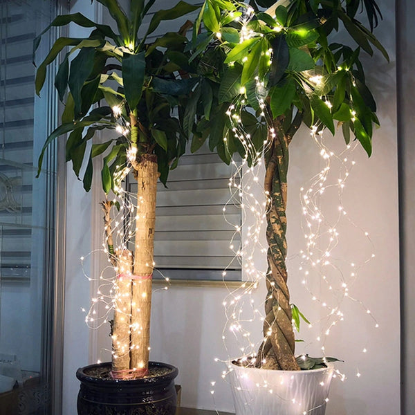 Ghirlanda luminoasa liniara 100 LED-uri, 1.5m, incarcare solara