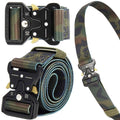 Curea centura Tactical Combat pentru barbati 3.7x125cm, rezistent, verde camuflaj