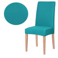 Set 4 huse universale pentru scaun, marime universala, poliester si spandex, 45 cm x 60 cm, albastru marin