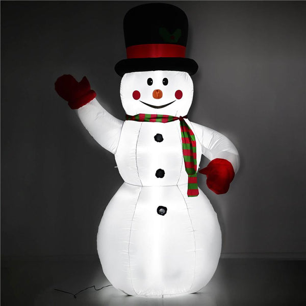 Figurina Craciun Om de Zapada, gonflabila, cu iluminare LED, umflare automata, 240cm