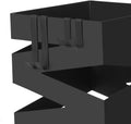 SONGMICS Suport metalic pentru umbrele, cu carlige si tava de picurare, 15x15x49cm, negru