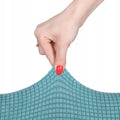 Husa universala pentru scaun, marime universala, poliester si spandex, 45 cm x 60 cm, albastru deschis