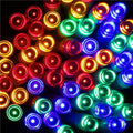 Instalatie lumini de exterior pentru gradina, 10.5 metri, 100 LED-uri, cu baterii, multicolor