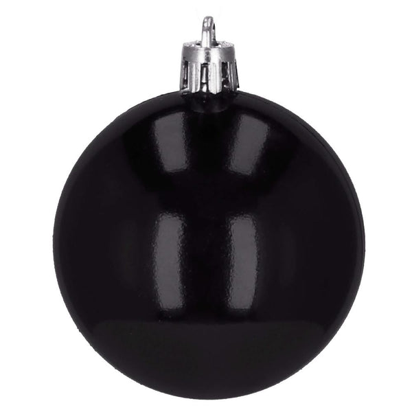 Set globuri de Craciun, 20 bucati, 3 modele, 4cm, negru