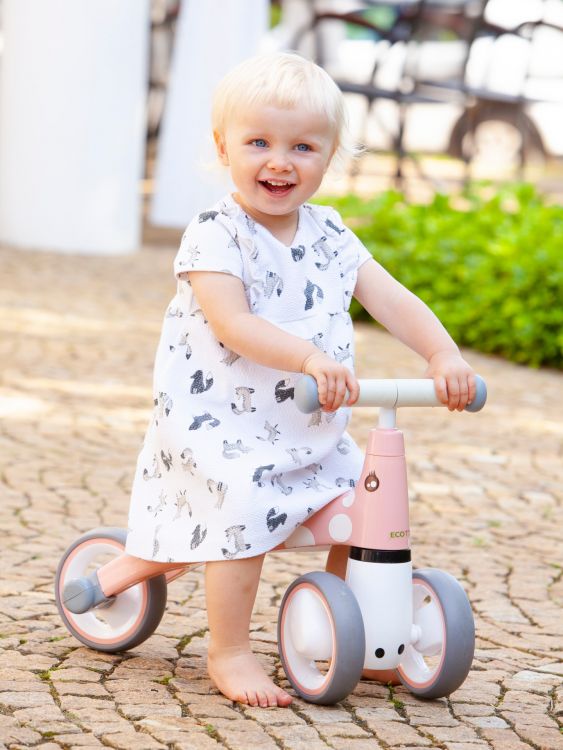 Mini bicicleta fara pedale, triciclu copii cu roti EVA, 50x22x39 cm, roz