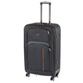 Leziter Valiză mare TraveLux Light din piele moale, 76x50x29 cm, neagră