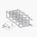 VASAGLE Raft cu 5 etaje, tip biblioteca, cadru metal si polite lemn, 40x30x153cm, industrial, maro rustic si negru