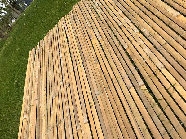 Panou de gard/paravan din bambus Sersimo, 100x300cm, 12mm