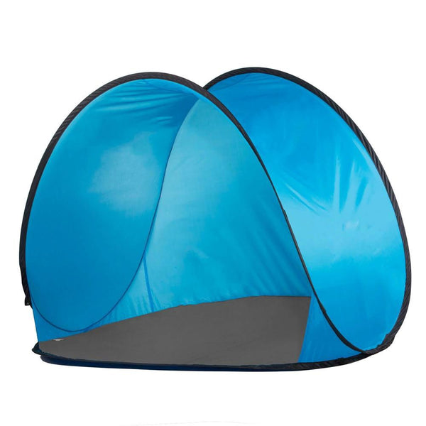 Cort plaja si picnic semi-deschis Sersimo, protectie UV, 150x90x90cm, albastru gri