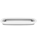Lighean pliabil, dreptunghiular, din plastic si silicon, 40x29x15cm, 8.5litri, gri