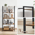 VASAGLE Biblioteca din lemn cu 5 nivele, stil industrial, 30x74x150cm, maro rustic