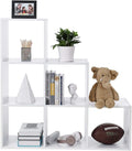 VASAGLE Biblioteca cu 6 compartimente, unitate de depozitare pentru decoratiuni, din lemn, 29x98x98cm, alb