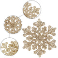 Decoratiune brad fulg de zapada, set 8 bucati, 8cm, auriu