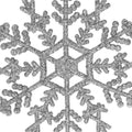 Decoratiune brad fulg de zapada, set 3 bucati, 12cm, argintiu
