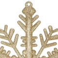 Decoratiune brad fulg de zapada, 30cm, auriu cu sclipici