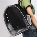 Rucsac transport animale talie mica-medie, maxim 12 kg, hublou panoramic transparent, buzunare laterale, gri
