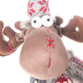 Figurina Craciun, Ren, picioare telescopice, inaltime extensibila 84-124cm