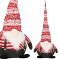 Figurina Craciun, Spiridus cu bluza in dungi, inaltime 80cm