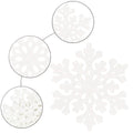 Decoratiune brad fulg de zapada, set 8 bucati, 8cm, alb