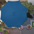 Umbrela terasa gradina, cu manivela si inclinare, diametru 300cm, Albastru