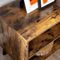 VASAGLE Comoda pentru TV, cu 2 usi si 2 rafturi deschise, 40x140x50cm, maro rustic