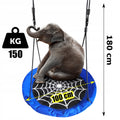 Leagan tip cuib Spider, 100cm, inaltime reglabila, 150 kg, Albastru Negru
